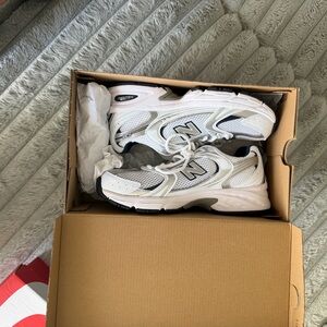New Balance White and Gray Athletic Shoes